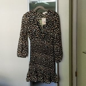 Floral smocked mini dress